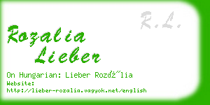 rozalia lieber business card